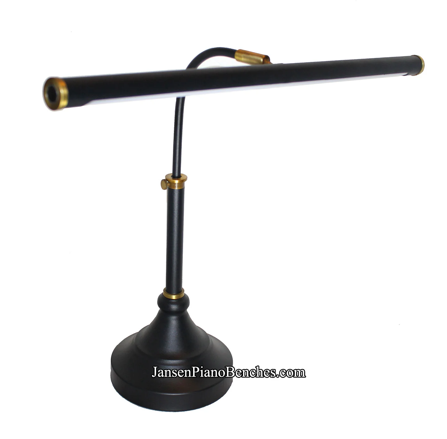 Black with Brass Accents LED Piano Lamp 19.5" Shade - Open Box Item