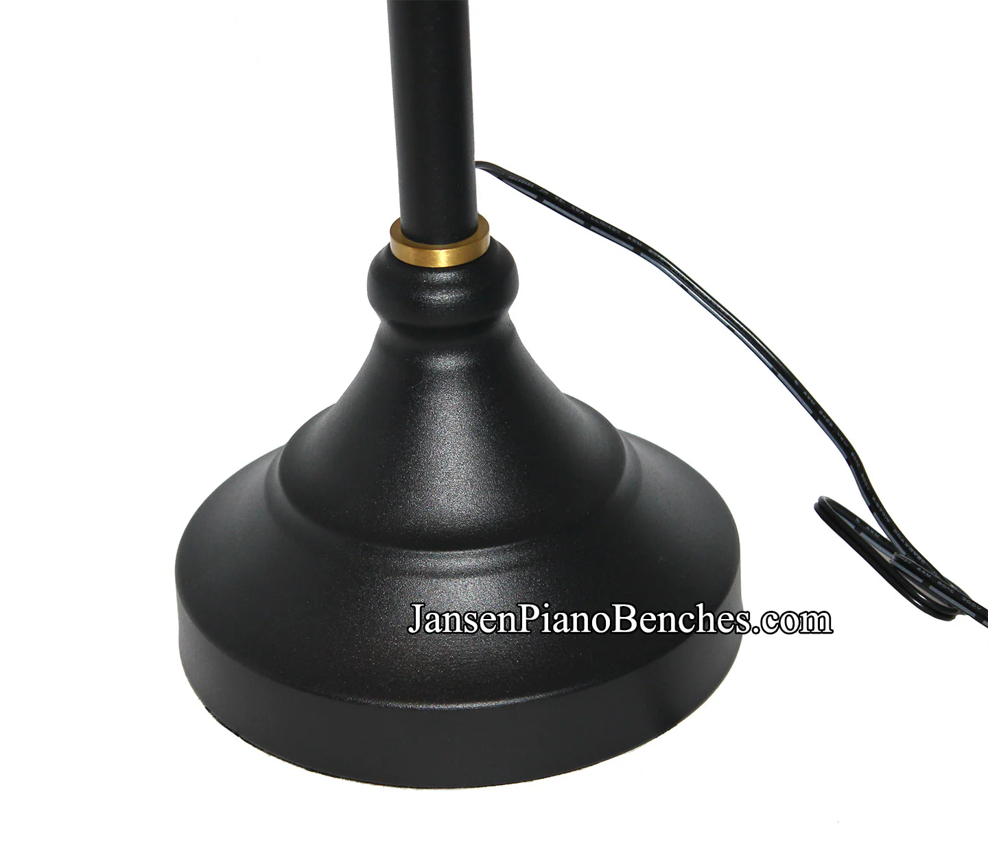 Black with Brass Accents LED Piano Lamp 19.5" Shade - Open Box Item - Image 2