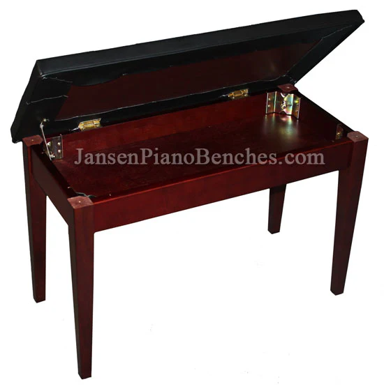 Box Top Upholstered Piano Bench - Image 6