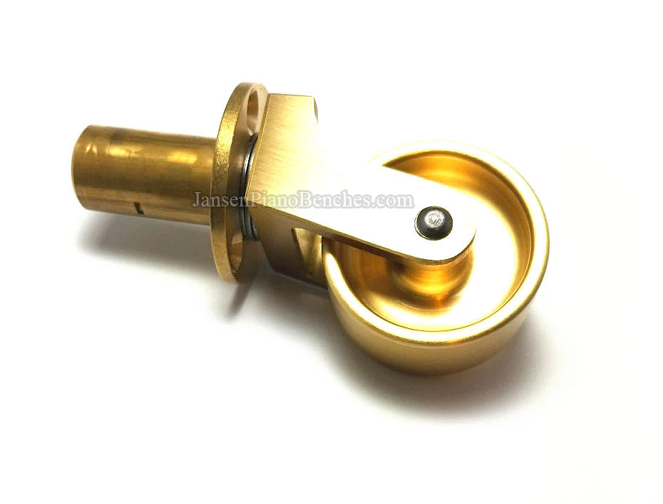 Brass Grand Piano Wheels 1" Width - Image 15