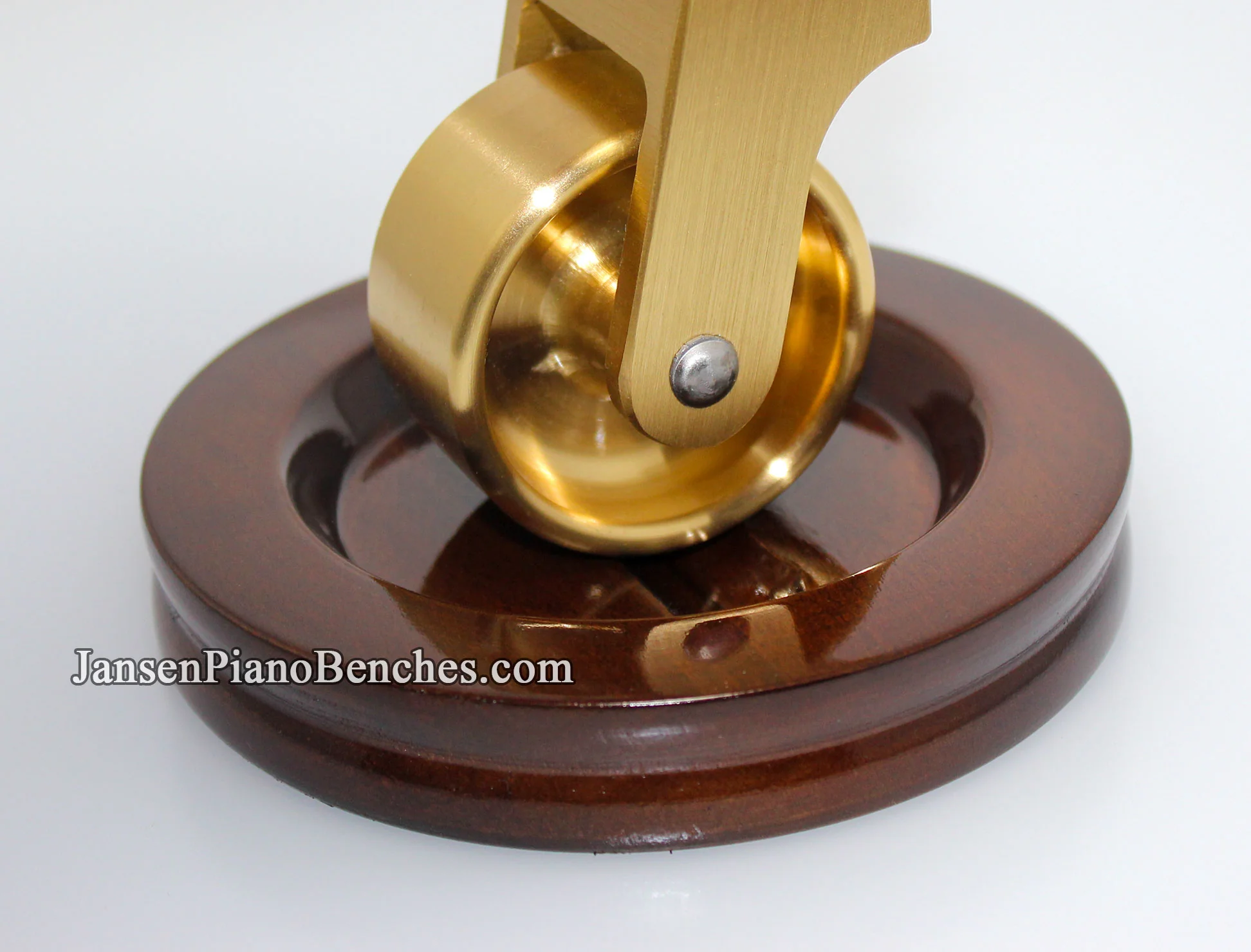 Brass Grand Piano Wheels 1" Width - Image 5