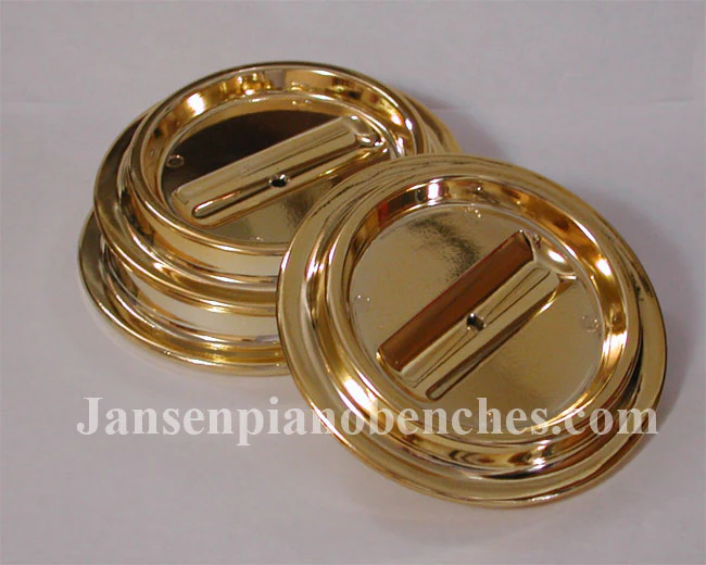 Brass Lucite Piano Caster Cup - Image 3