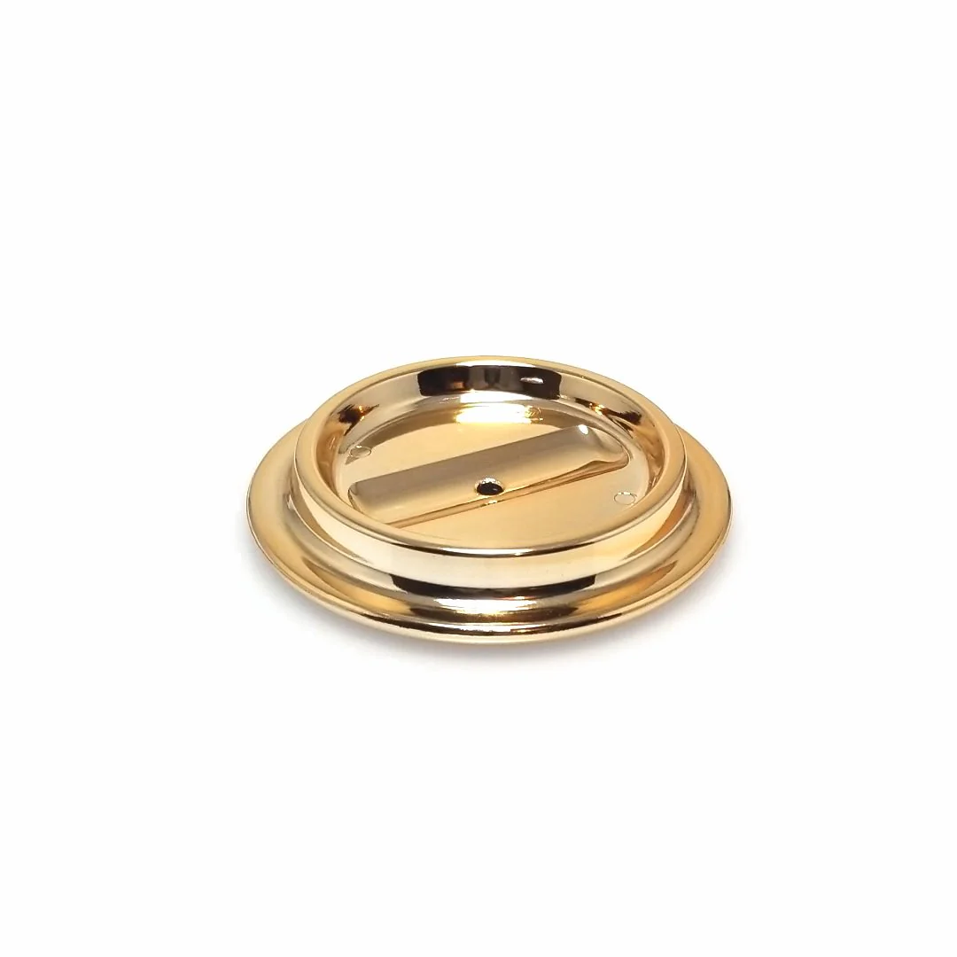 Brass Lucite Piano Caster Cup - Image 5