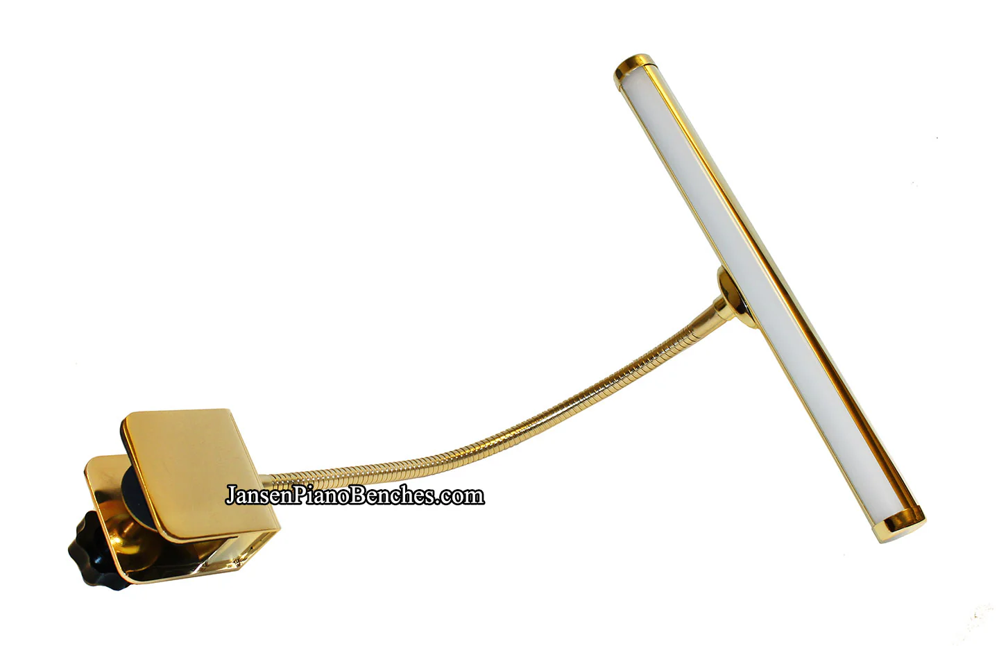 Brass Piano Lamp LED 12" Shade Adjustable Gooseneck
