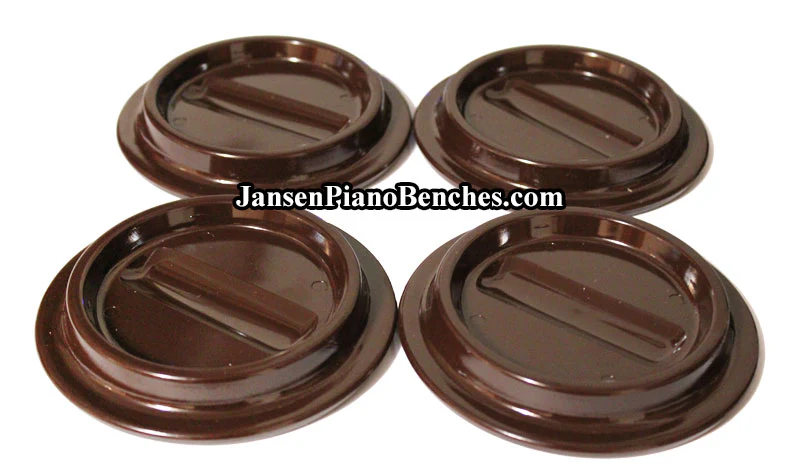 Brown Lucite Piano Caster Cups 4-1/2" - Image 3
