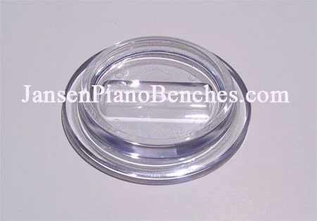 Clear Lucite Piano Caster Cups 4-1/2" - Image 3