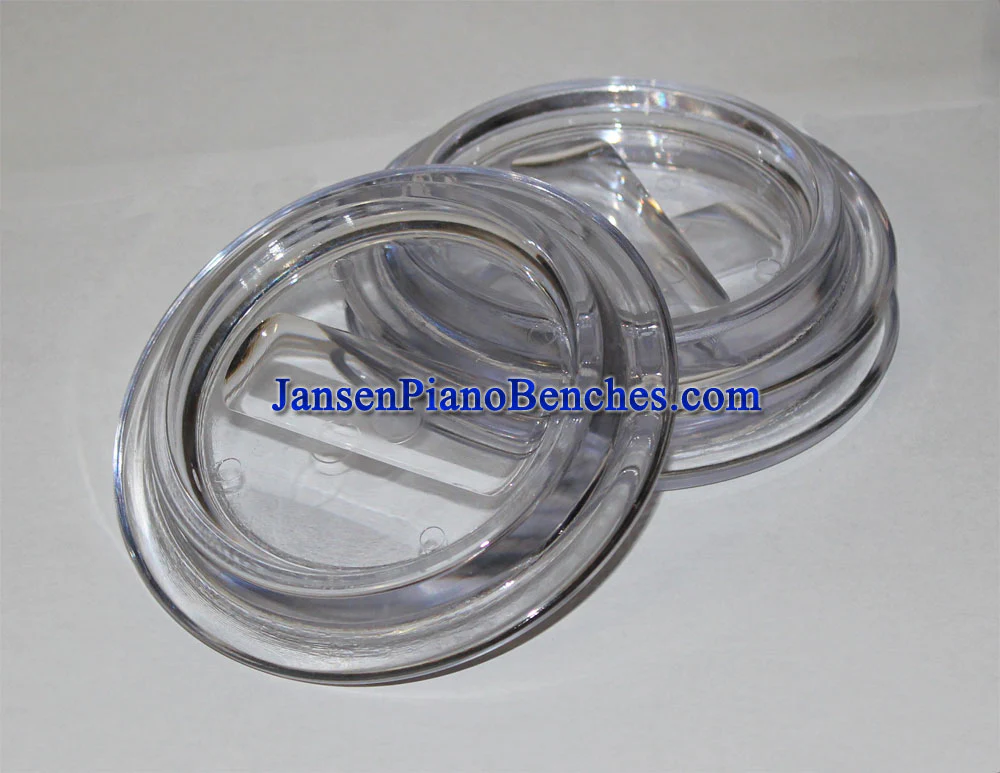 Clear Lucite Piano Caster Cups 4-1/2" - Image 4