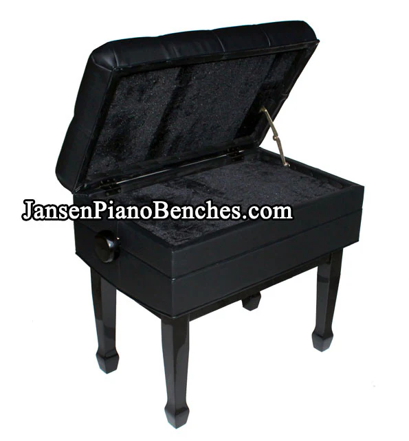 Deluxe Adjustable Piano Bench with Music Storage Compartment - Image 5
