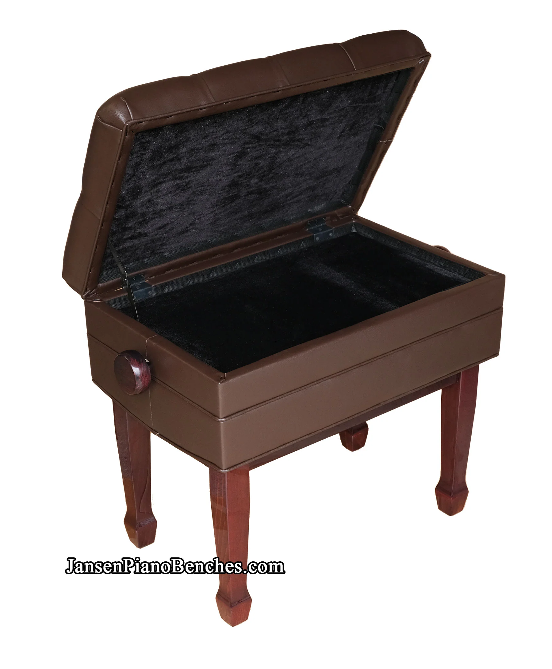 Deluxe Adjustable Piano Bench with Music Storage Compartment - Image 6