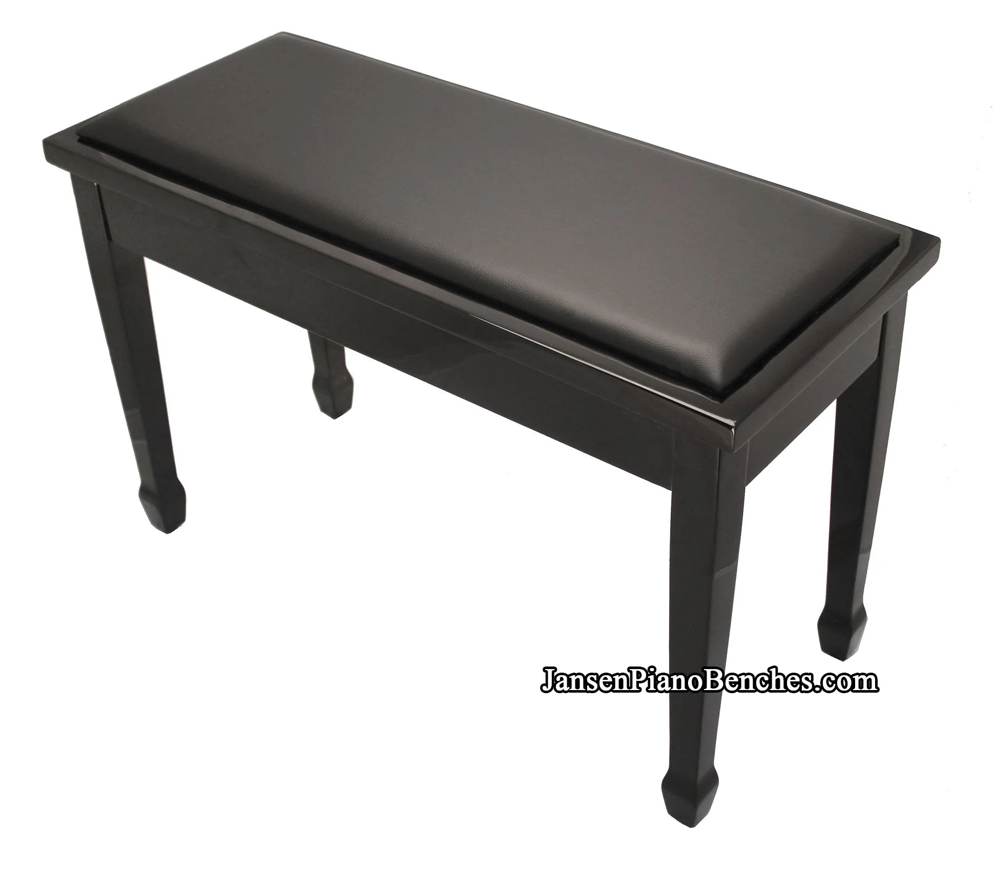 High Polish Black Yamaha Padded Top Piano Bench
