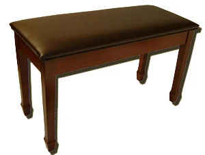 Jansen Upright Piano Bench Upholstered Top - Image 5