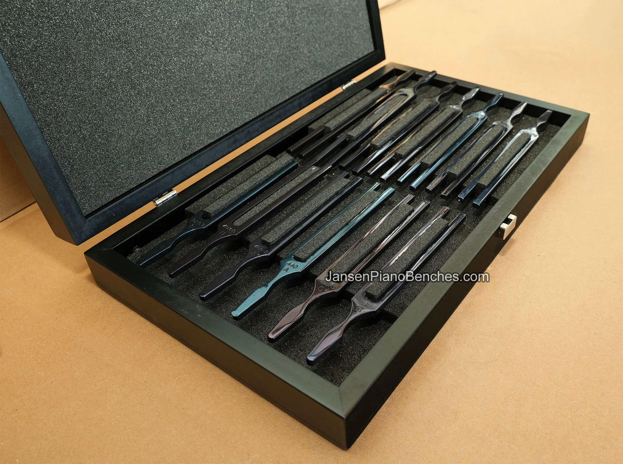 John Walker Piano Tuning Fork Set - 13 Blued Steel Forks - Image 6