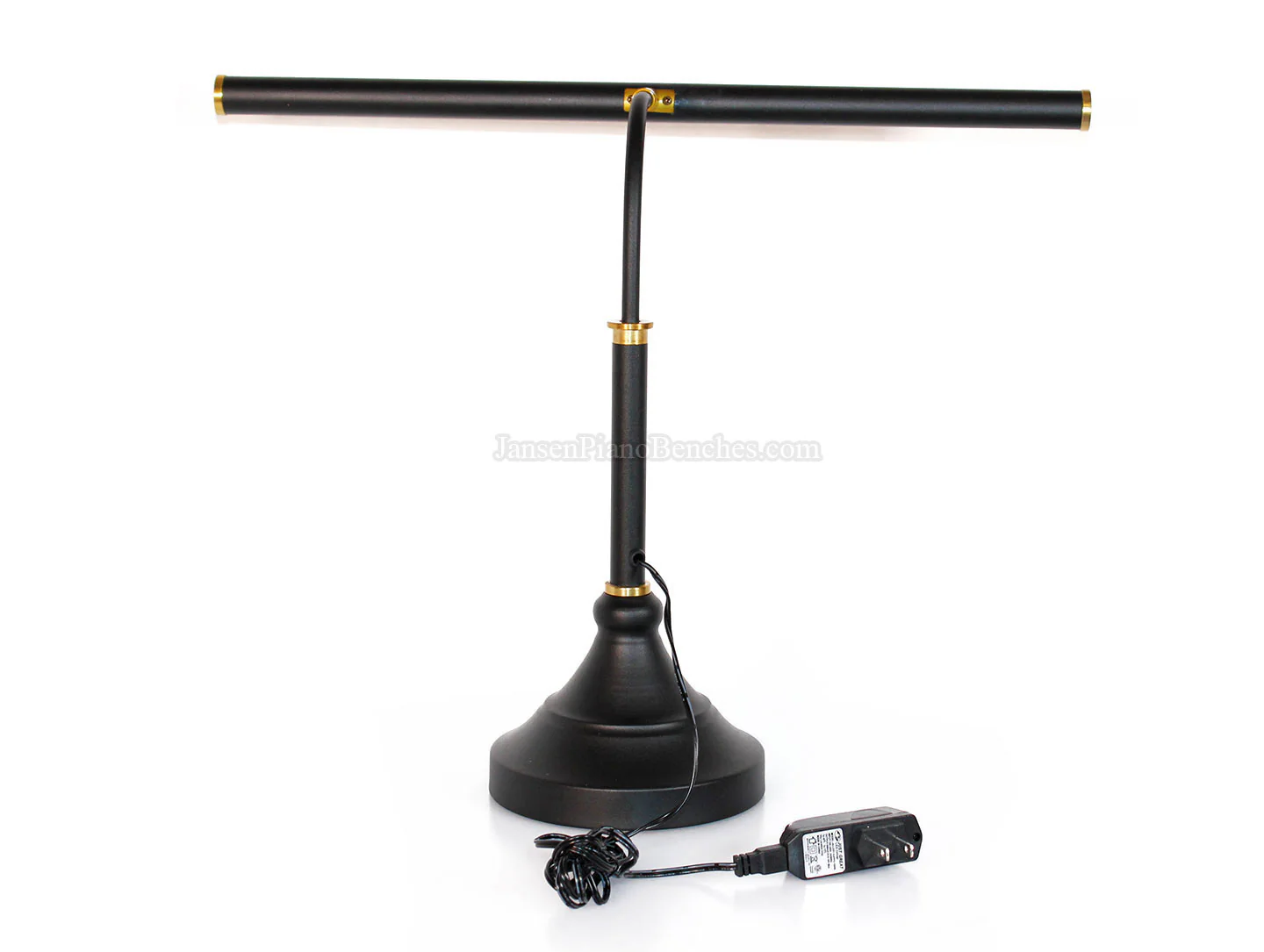 LED Piano Lamp Black with Brass Accents - 19.5" Shade - Image 17