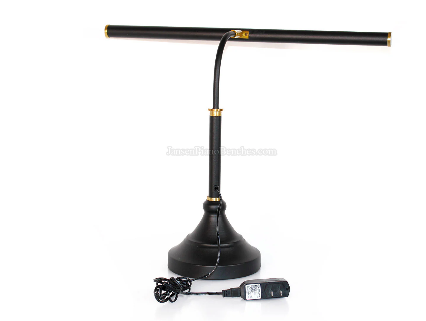 LED Piano Lamp Black with Brass Accents - 19.5" Shade - Image 18