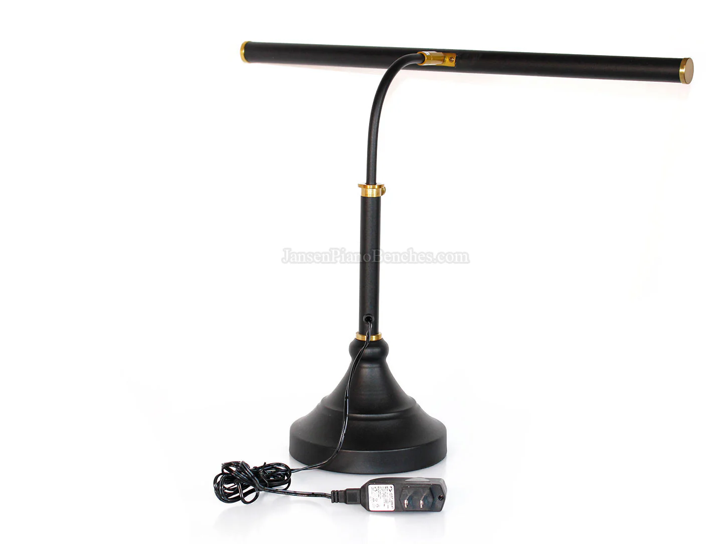 LED Piano Lamp Black with Brass Accents - 19.5" Shade - Image 19