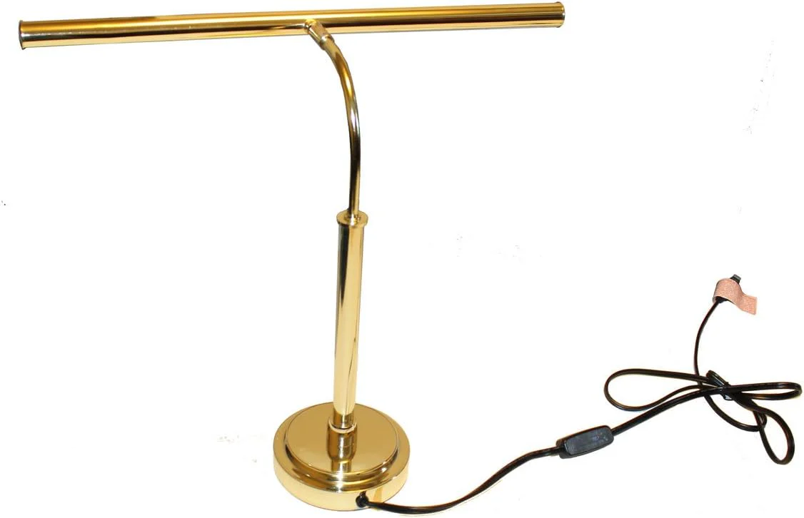 LED Piano Lamp Brass 19" Shade - Open Box - Image 2