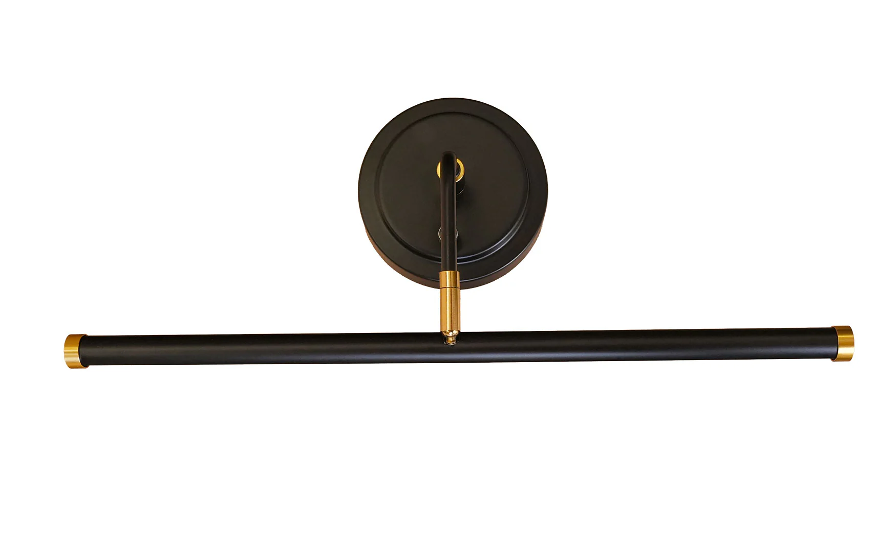 LED Upright Piano Lamp – Matte Black with Brass Accents - Dimmable - Image 4