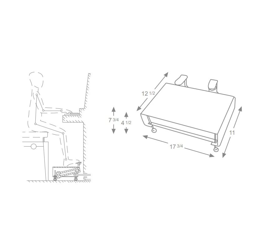 Metal Piano Pedal Extender – Adjustable & Durable Pedal Platform - Image 3
