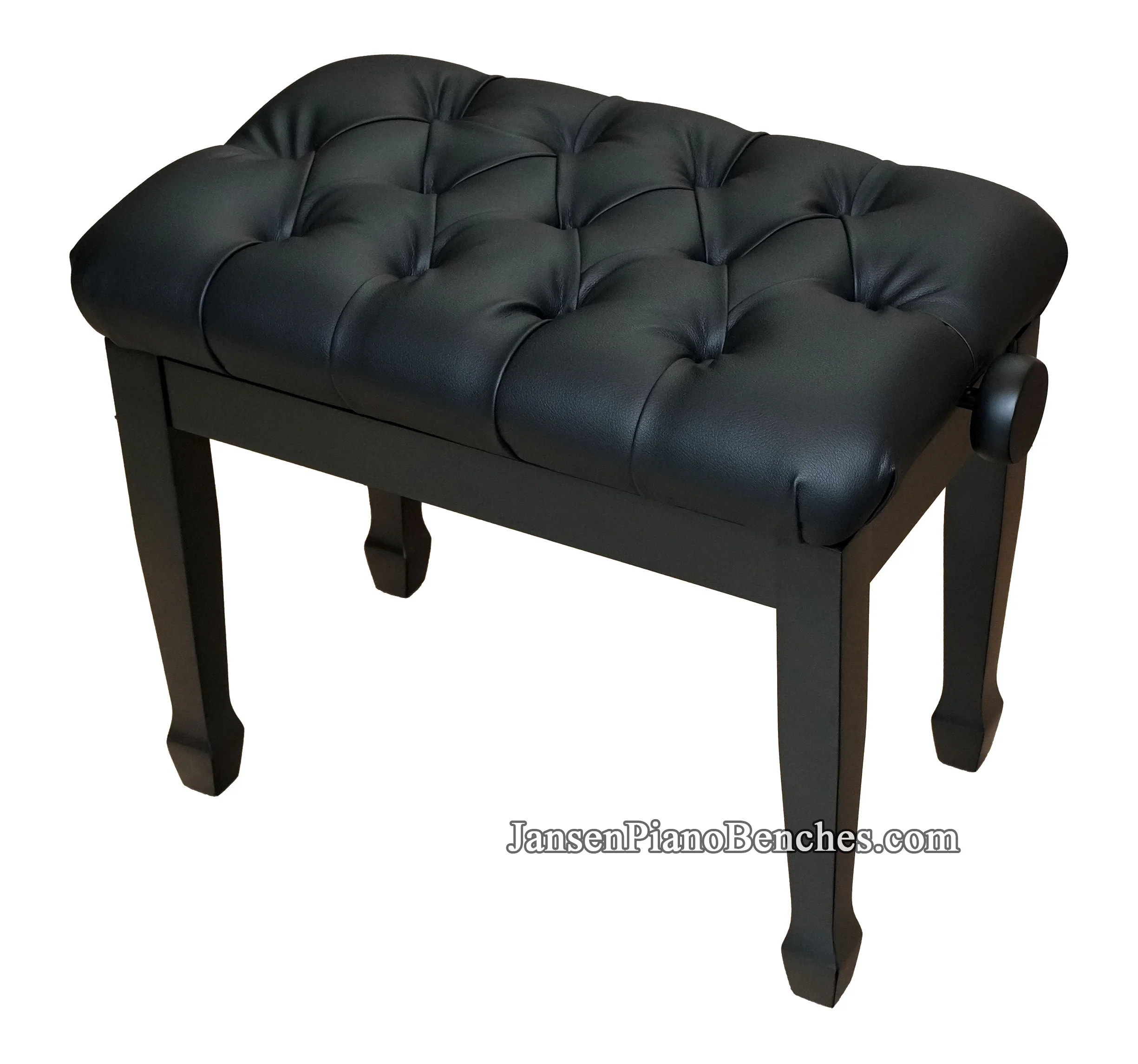 Satin Black Adjustable Piano Bench Pillow Top - Image 3