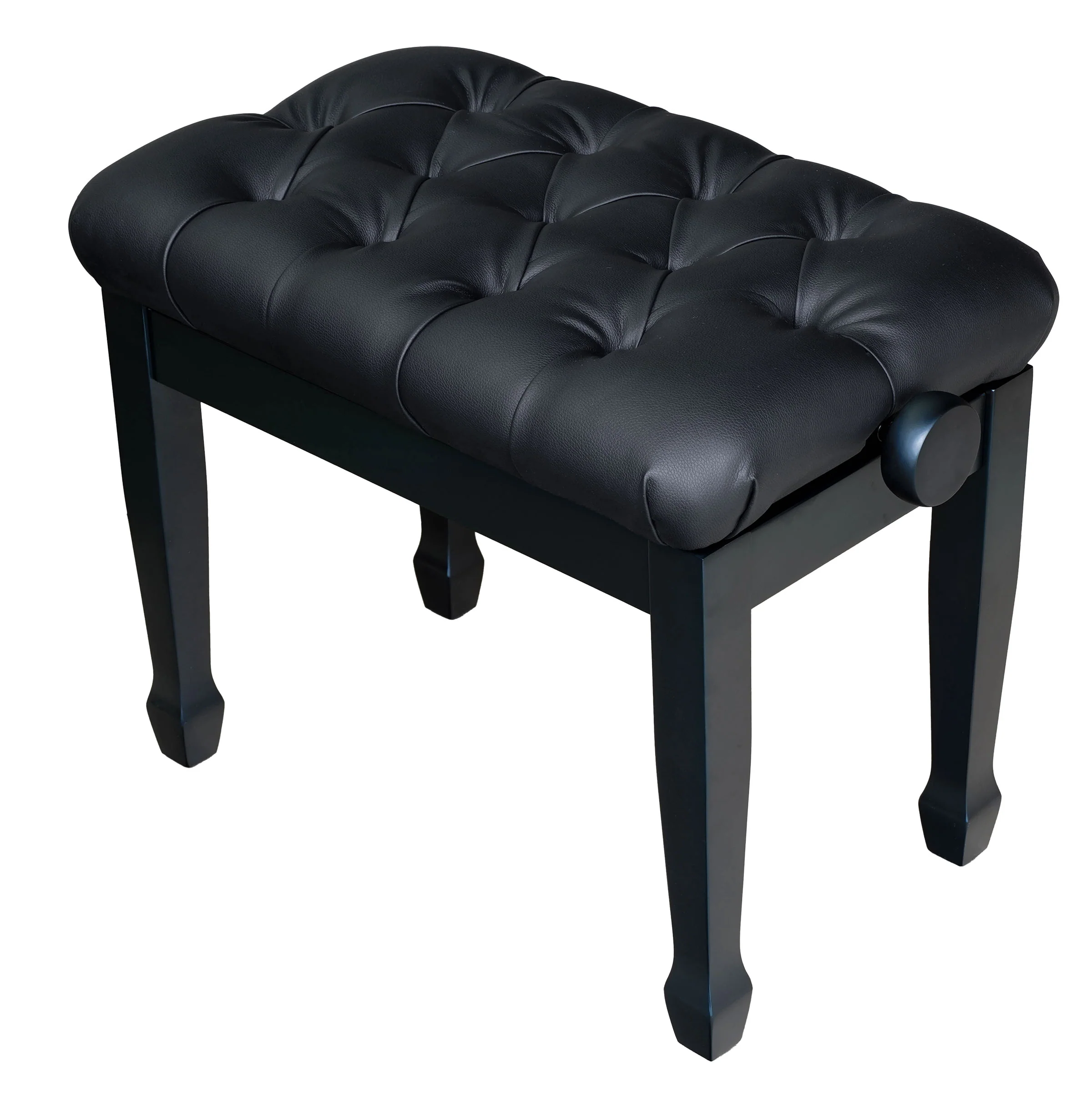 Satin Black Adjustable Piano Bench Pillow Top - Image 4