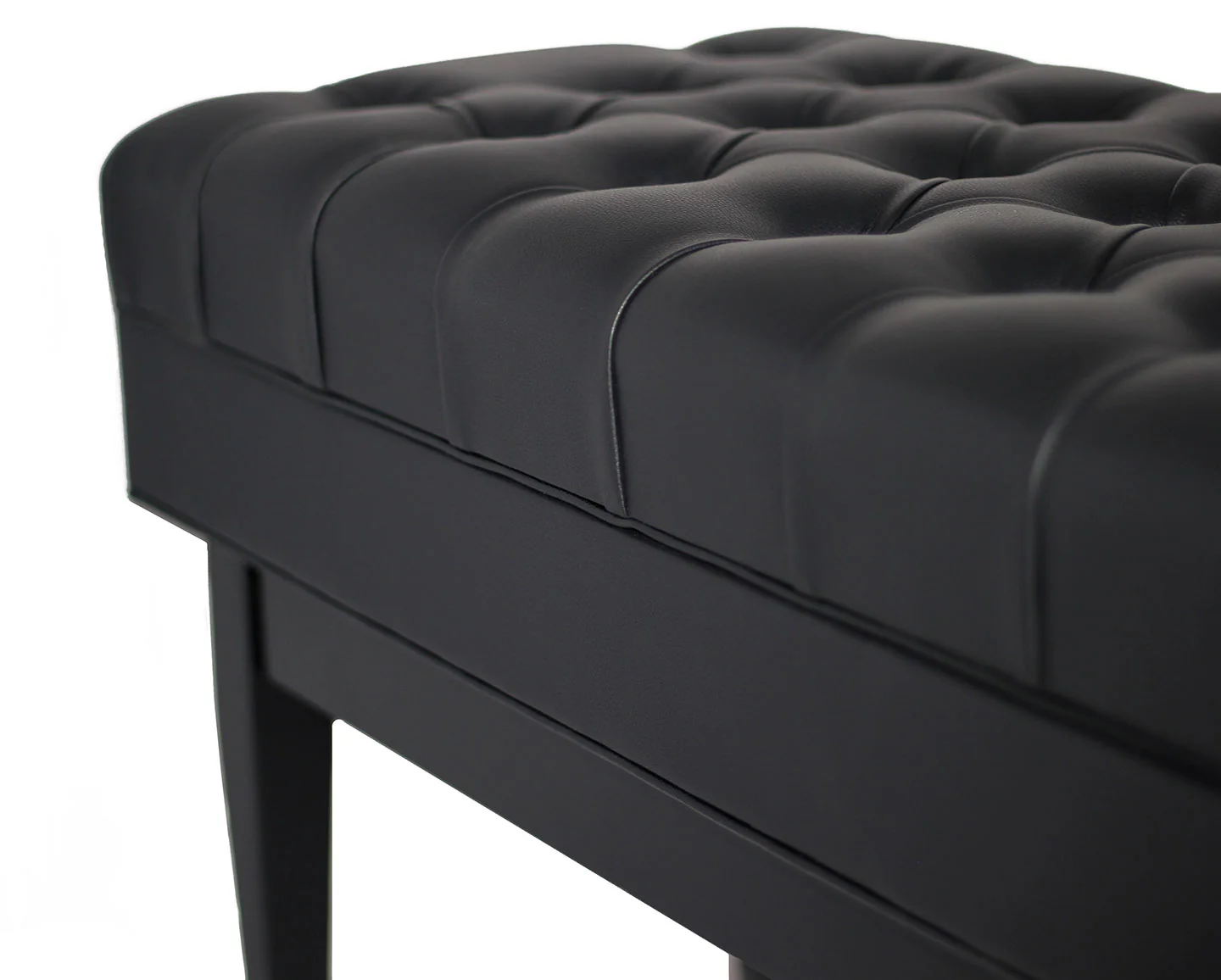 High Polish Black Duet Concert Adjustable Artist Bench - Image 2