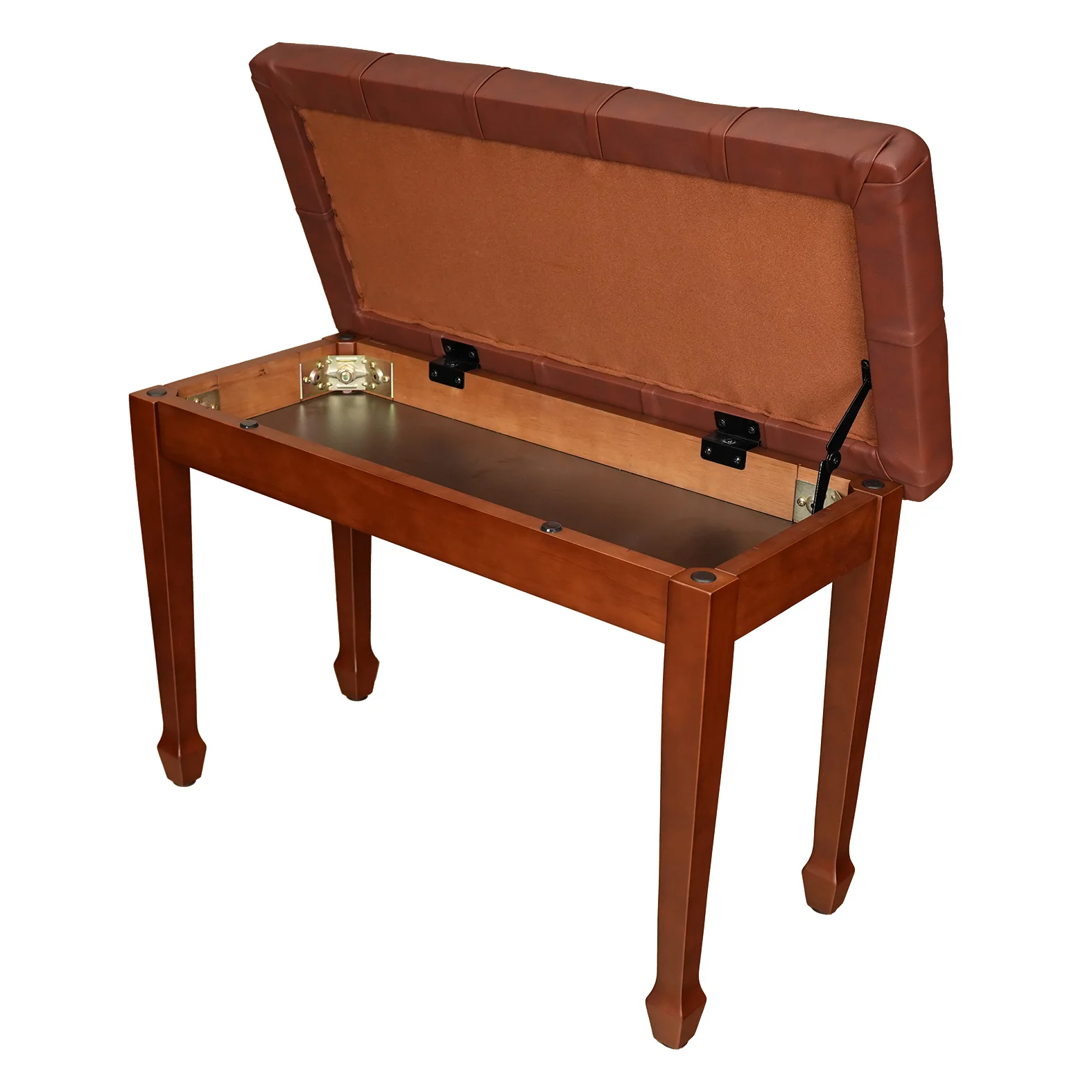 Diamond Tufted Upholstered Piano Bench with Storage - Image 5