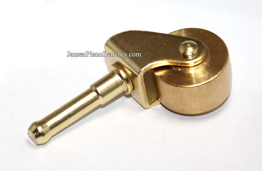 Spinet Piano Wheels Brass - Image 3