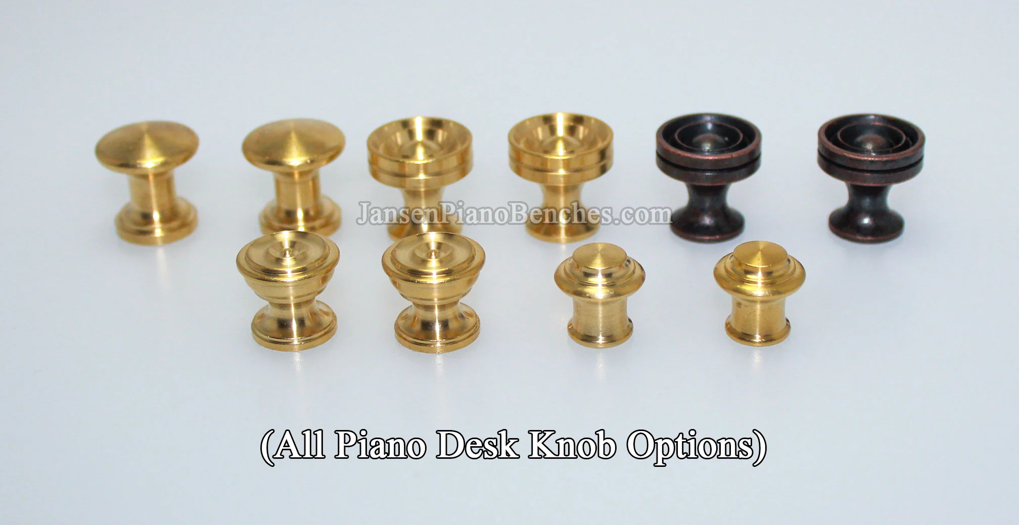 Tiered Brass Piano Desk Knob - Image 6