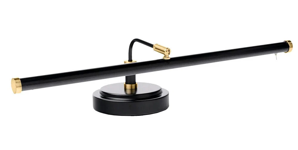 Upright LED Piano Lamp - Black with Brass Accents - Open Box - Image 4