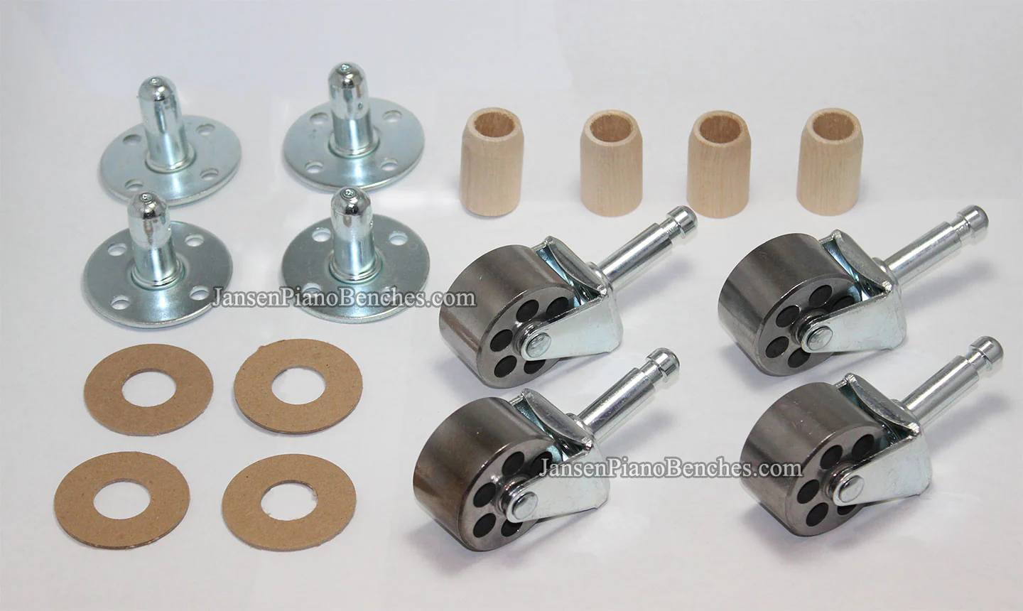 Upright Piano Wheels Cast Iron with Sockets 1-3/4" - Image 2