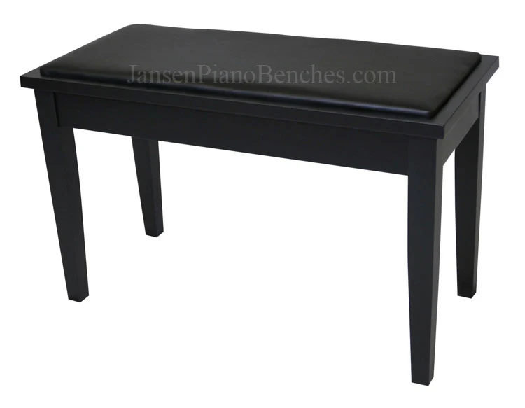 Yamaha Upholstered Piano Bench with Wood Trim and Storage Compartment - Image 4
