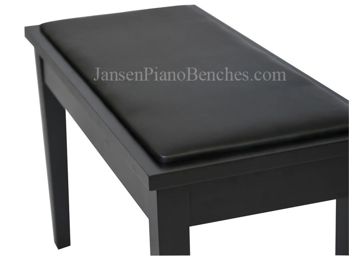 Yamaha Upholstered Piano Bench with Wood Trim and Storage Compartment - Image 5