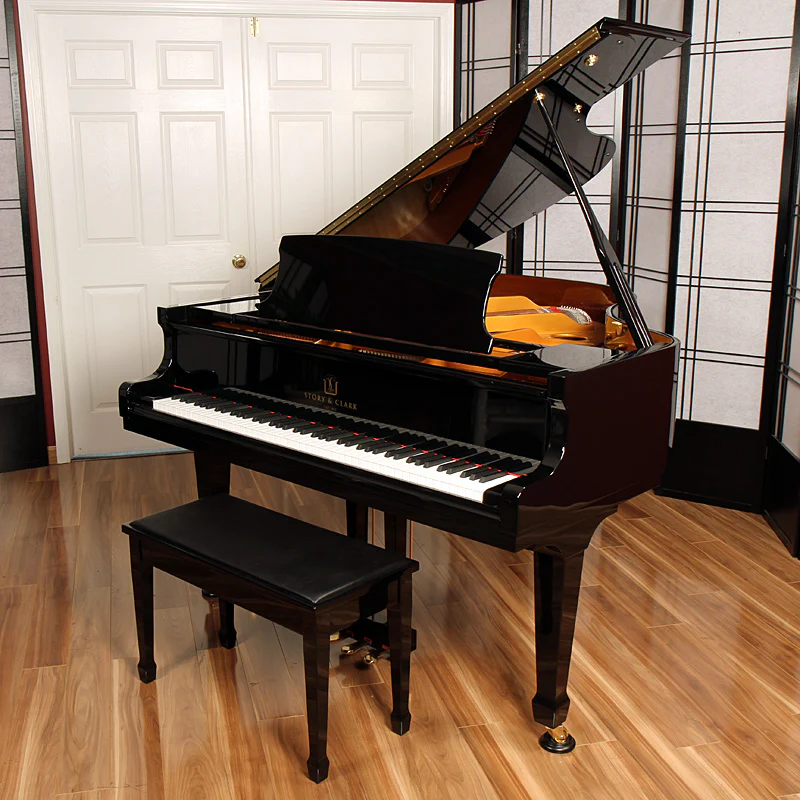 Yamaha Upholstered Piano Bench with Wood Trim and Storage Compartment - Image 9